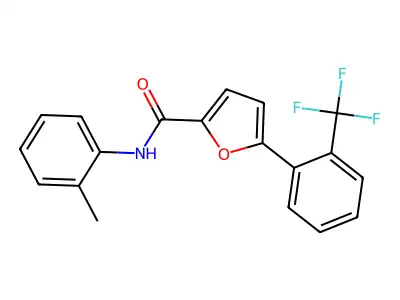 N-(2-methylphenyl)-5-[2-(trifluoromethyl)phenyl]furan-2-carboxamide structure