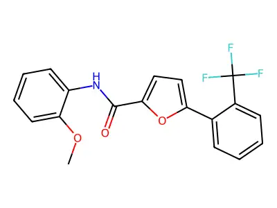 N-(2-Methoxyphenyl)-5-(2-(trifluoromethyl)phenyl)-2-furamide structure