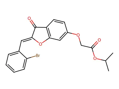 (Z)-isopropyl 2-((2-(2-bromobenzylidene)-3-oxo-2,3-dihydrobenzofuran-6-yl)oxy)acetate structure