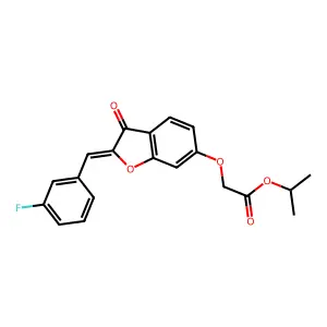(Z)-isopropyl 2-((2-(3-fluorobenzylidene)-3-oxo-2,3-dihydrobenzofuran-6-yl)oxy)acetate structure