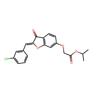 (Z)-isopropyl 2-((2-(3-chlorobenzylidene)-3-oxo-2,3-dihydrobenzofuran-6-yl)oxy)acetate structure