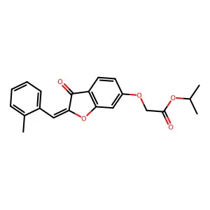 (Z)-isopropyl 2-((2-(2-methylbenzylidene)-3-oxo-2,3-dihydrobenzofuran-6-yl)oxy)acetate structure