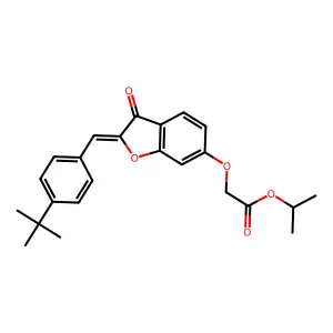 methylethyl 2-(2-{[4-(tert-butyl)phenyl]methylene}-3-oxobenzo[3,4-b]furan-6-yl oxy)acetate structure