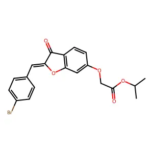 (Z)-isopropyl 2-((2-(4-bromobenzylidene)-3-oxo-2,3-dihydrobenzofuran-6-yl)oxy)acetate structure