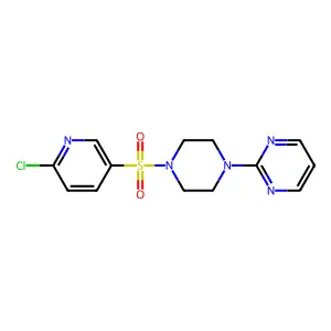 2-{4-[(6-Chloro-3-pyridinyl)sulfonyl]-1-piperazinyl}pyrimidine structure