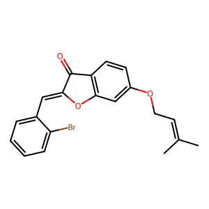 2-[(2-Bromophenyl)methylene]-6-(3-methylbut-2-enyloxy)benzo[b]furan-3-one structure