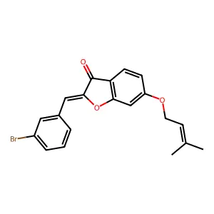 2-[(3-Bromophenyl)methylene]-6-(3-methylbut-2-enyloxy)benzo[b]furan-3-one structure