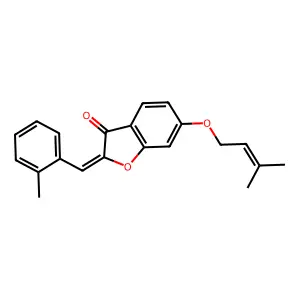 (Z)-2-(2-methylbenzylidene)-6-((3-methylbut-2-en-1-yl)oxy)benzofuran-3(2H)-one structure