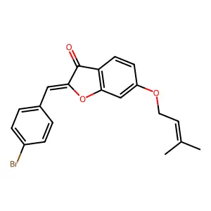 2-[(4-Bromophenyl)methylene]-6-(3-methylbut-2-enyloxy)benzo[b]furan-3-one structure
