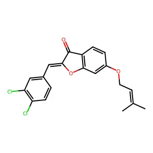2-[(3,4-Dichlorophenyl)methylene]-6-(3-methylbut-2-enyloxy)benzo[b]furan-3-one structure