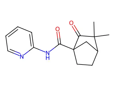 Bicyclo[2.2.1]heptane-1-carboxamide, 3,3-dimethyl-2-oxo-n-2-pyridinyl- structure