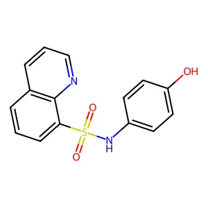 N-(4-hydroxyphenyl)-8-quinolinesulfonamide structure