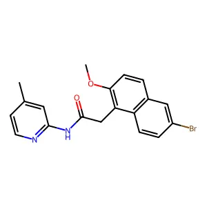 2-(6-bromo-2-methoxynaphthalen-1-yl)-N-(4-methylpyridin-2-yl)acetamide structure