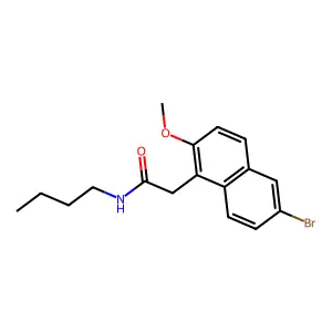 2-(6-bromo-2-methoxynaphthalen-1-yl)-N-butylacetamide structure