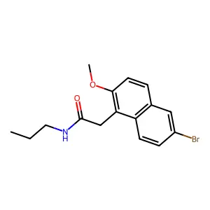 2-(6-bromo-2-methoxynaphthalen-1-yl)-N-propylacetamide structure