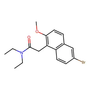 2-(6-bromo-2-methoxy-1-naphthyl)-N,N-diethylacetamide structure