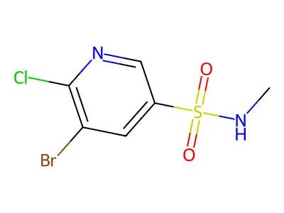 5-bromo-6-chloro-N-methylpyridine-3-sulfonamide structure