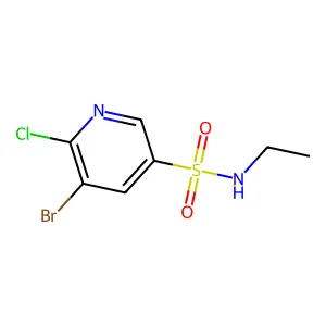 5-溴-6-氯-N-乙基吡啶-3-磺酰胺 structure