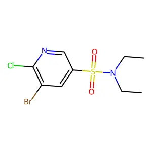 5-bromo-6-chloro-N,N-diethylpyridine-3-sulfonamide structure