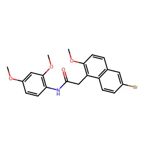 2-(6-bromo-2-methoxynaphthalen-1-yl)-N-(2,4-dimethoxyphenyl)acetamide structure