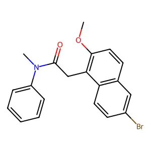 2-(6-bromo-2-methoxynaphthalen-1-yl)-N-methyl-N-phenylacetamide structure
