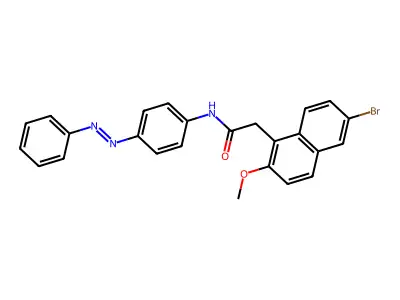 1-Naphthaleneacetamide, 6-bromo-2-methoxy-N-[4-(2-phenyldiazenyl)phenyl]- structure