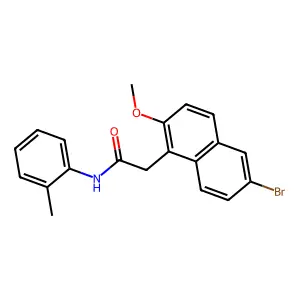 2-(6-bromo-2-methoxy-1-naphthyl)-N-(2-methylphenyl)acetamide structure