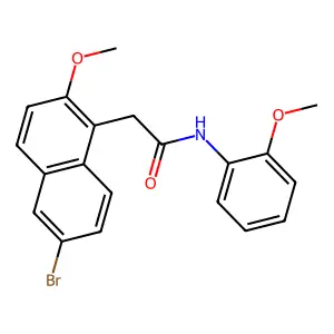 2-(6-bromo-2-methoxynaphthalen-1-yl)-N-(2-methoxyphenyl)acetamide structure