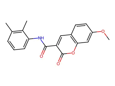 N-(2,3-dimethylphenyl)-7-methoxy-2-oxochromene-3-carboxamide structure