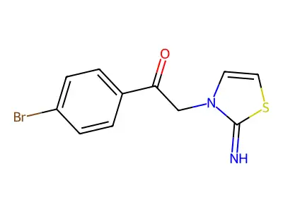 Ethanone, 1-(4-bromophenyl)-2-(2-imino-3(2H)-thiazolyl)- structure