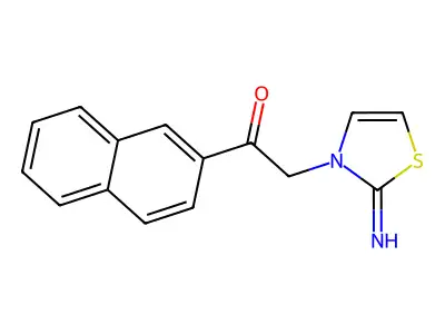 Ethanone, 2-(2-imino-3(2H)-thiazolyl)-1-(2-naphthalenyl)- structure