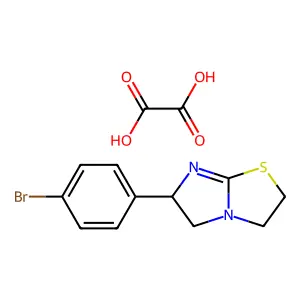 (S)-6-(p-bromophenyl)-2,3,5,6-tetrahydroimidazo[2,1-b]thiazole oxalate structure