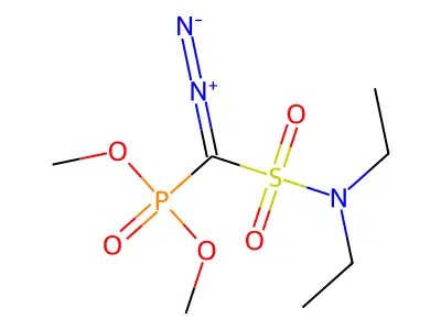 Dimethyl [diazo(diethylsulfamoyl)methyl]phosphonate structure