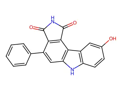 9-Hydroxy-4-phenylpyrrolo[3,4-C]carbazole-1,3(2H,6H)-dione structure