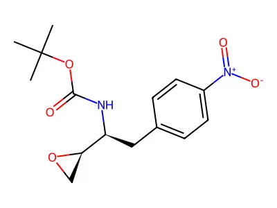 tert-Butyl ((S)-2-(4-nitrophenyl)-1-((S)-oxiran-2-yl)ethyl)carbamate structure