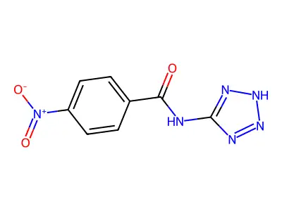 Benzamide, 4-nitro-N-(1H-tetrazol-5-yl)- structure