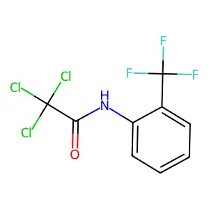 2,2,2-trichloro-N-[2-(trifluoromethyl)phenyl]acetamide structure
