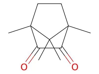 1,4,7,7-Tetramethylbicyclo[2.2.1]heptane-2,3-dione structure