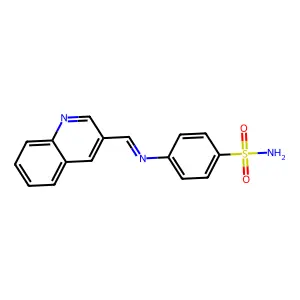 4-(Quinolin-3-ylmethylideneamino)benzenesulfonamide structure