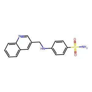 3-(N-(4-Amidosulfonylphenyl)aminomethyl)quinoline structure