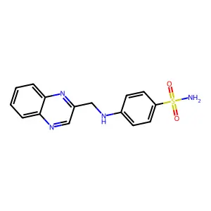 4-(喹喔啉-2-基甲氨基)苯磺酰胺 structure