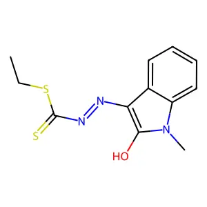ethyl N-(2-hydroxy-1-methylindol-3-yl)iminocarbamodithioate structure