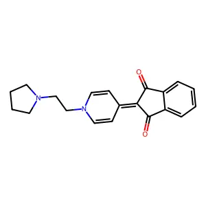 2-[1-(2-Pyrrolidin-1-ylethyl)pyridin-4-ylidene]indene-1,3-dione structure