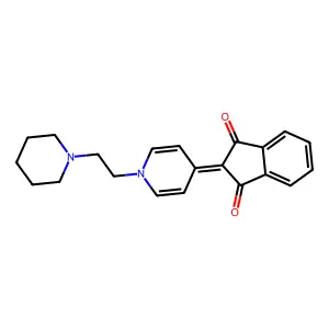 2-[1-(2-Piperidin-1-ylethyl)pyridin-4-ylidene]indene-1,3-dione structure