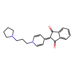 2-[1-(3-Pyrrolidin-1-ylpropyl)pyridin-4-ylidene]indene-1,3-dione structure