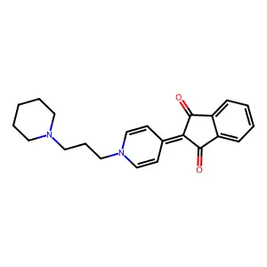 2-[1-(3-Piperidin-1-ylpropyl)pyridin-4-ylidene]indene-1,3-dione structure