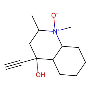 4-Ethynyl-1,2-dimethyldecahydro-4-quinolinol 1-oxide structure