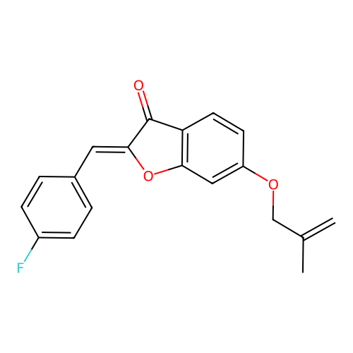 (Z)-2-(4-fluorobenzylidene)-6-((2-methylallyl)oxy)benzofuran-3(2H)-one structure
