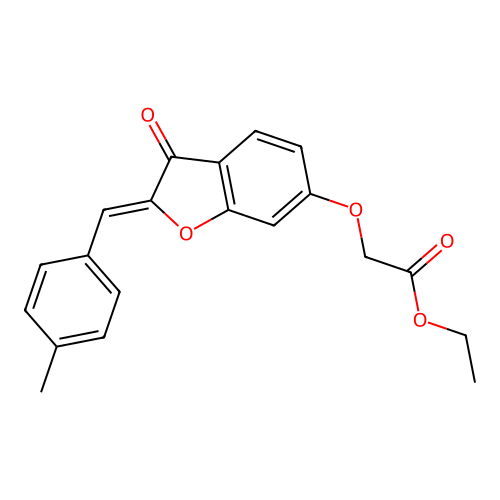 (Z)-ethyl 2-((2-(4-methylbenzylidene)-3-oxo-2,3-dihydrobenzofuran-6-yl)oxy)acetate structure