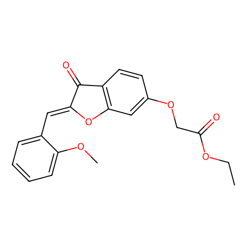 (Z)-ethyl 2-((2-(2-methoxybenzylidene)-3-oxo-2,3-dihydrobenzofuran-6-yl)oxy)acetate structure
